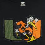 Starter (NCAA) - Miami Hurricanes Hooded Puffer Jacket 1990s Medium Vintage Retro