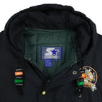 Starter (NCAA) - Miami Hurricanes Hooded Puffer Jacket 1990s Medium Vintage Retro
