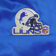 NFL - Blue Detroit Lions Satin Jacket 1990s Medium Vintage Retro Football