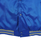 NFL - Blue Detroit Lions Satin Jacket 1990s Medium Vintage Retro Football