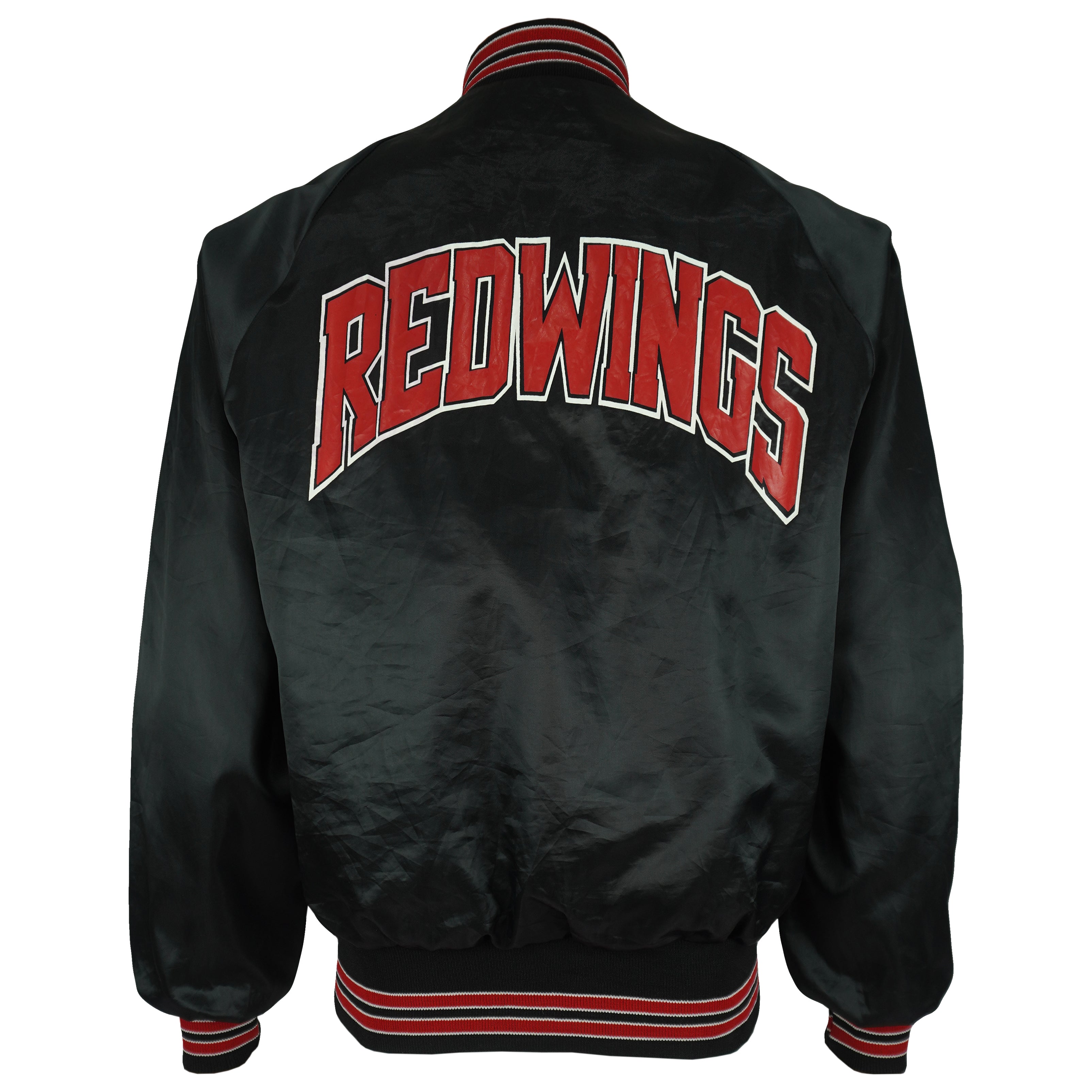 NHL (Swingster) - Detroit Red Wings Satin Jacket 1990s Large Vintage Retro Hockey