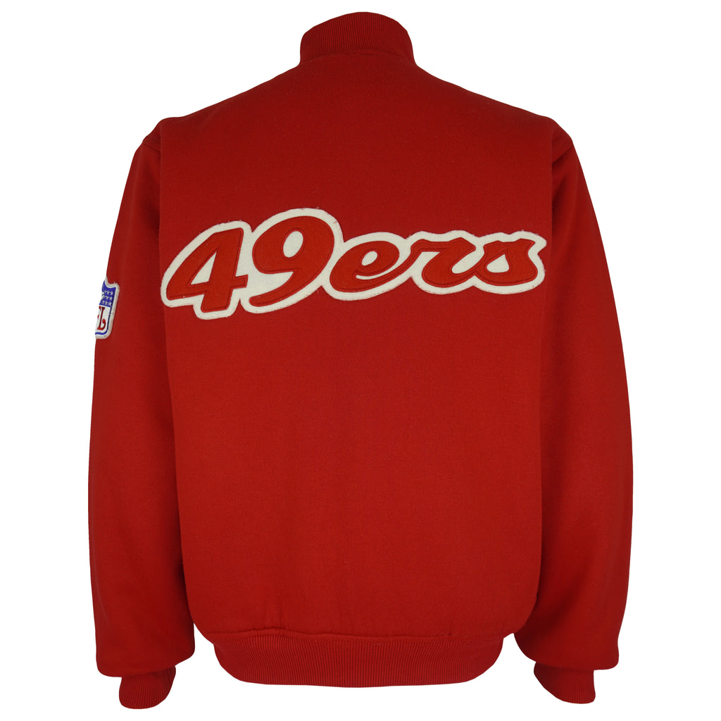 NFL (East Point) - San Francisco 49ers Button-Up Fleece Jacket 1990s Large Vintage Retro Football