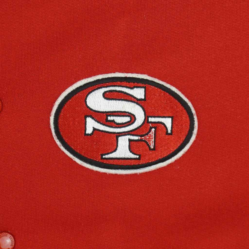 NFL (East Point) - San Francisco 49ers Button-Up Fleece Jacket 1990s Large Vintage Retro Football