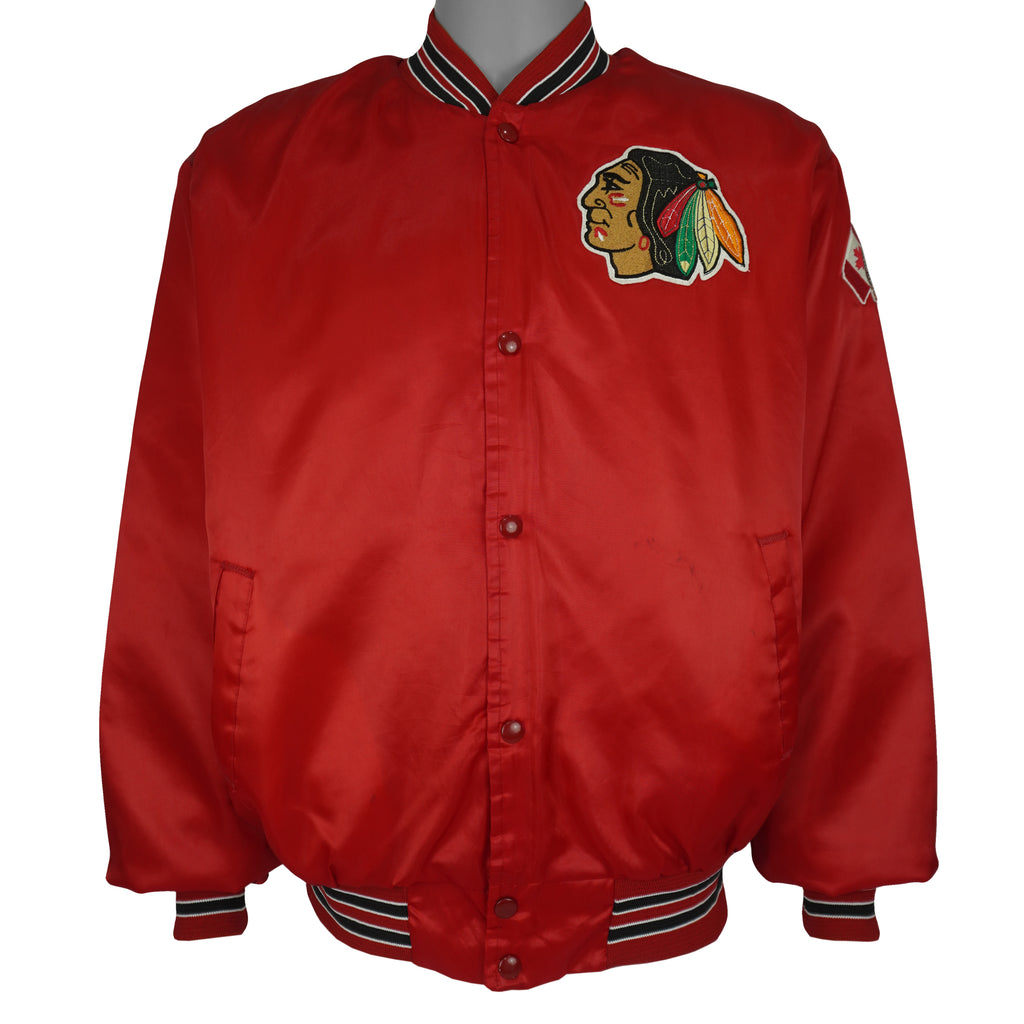 NHL (Chalk Line) - Chicago Blackhawks Satin Jacket 1990s X-Large