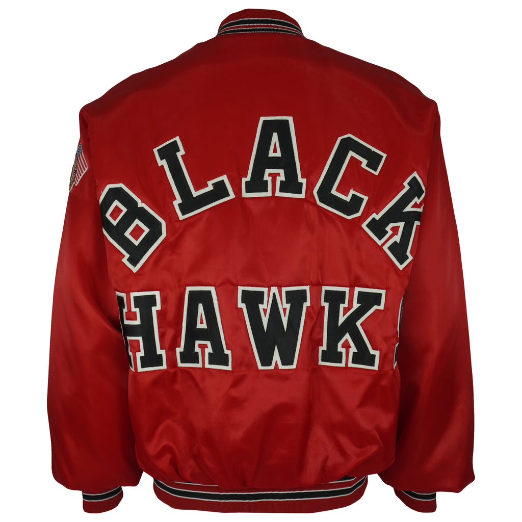 NHL (Chalk Line) - Chicago Blackhawks Satin Jacket 1990s X-Large