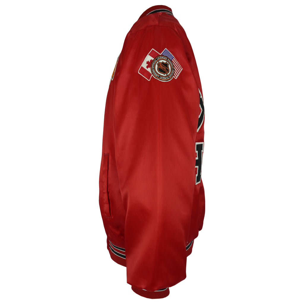 NHL (Chalk Line) - Chicago Blackhawks Satin Jacket 1990s X-Large