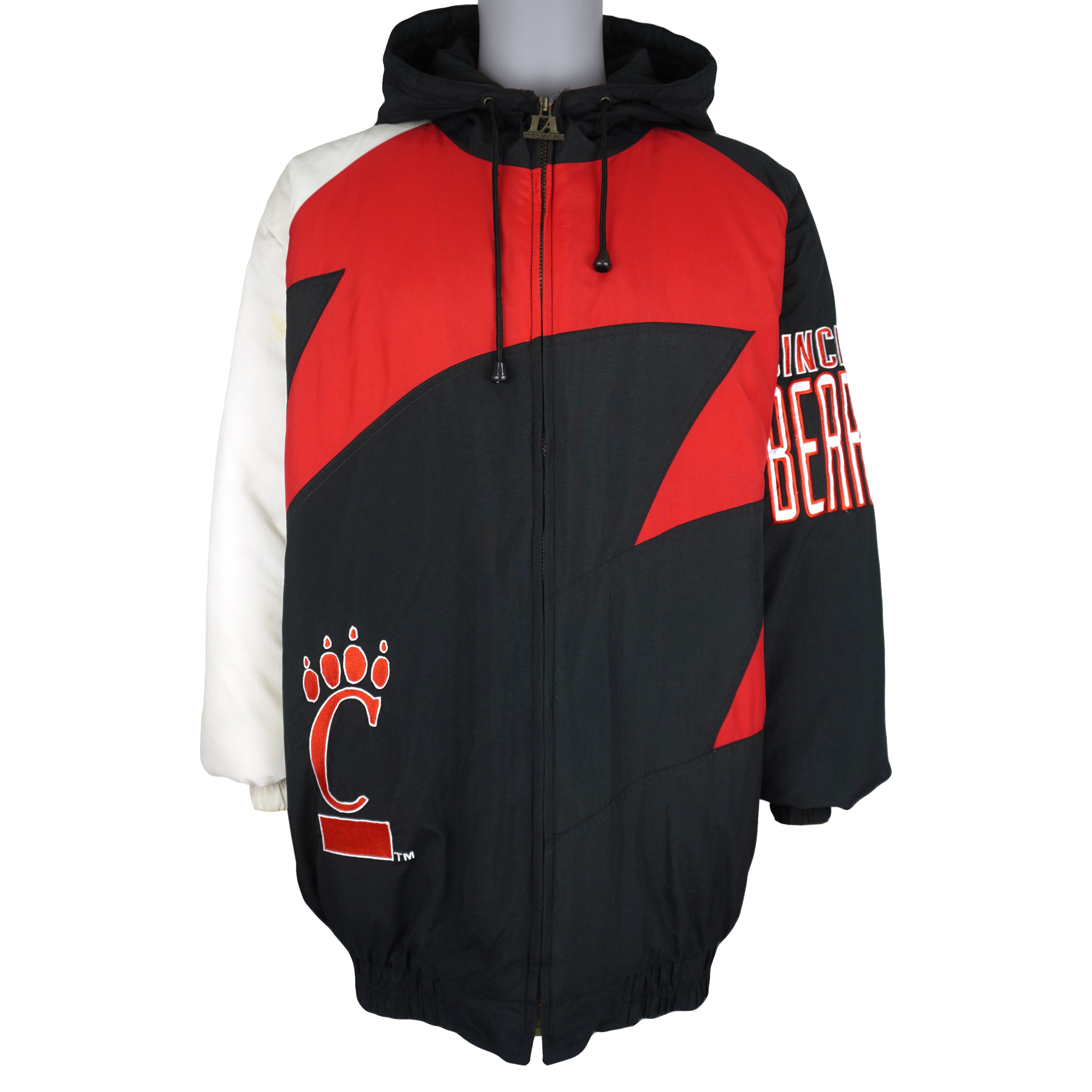 NCAA (Logo Athletic) - Cincinnati Bearcats Hooded Puffer Jacket 1990s X-Large Vintage Retro