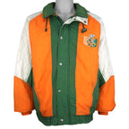 Starter (NCAA) - Miami Hurricanes Hooded Puffer Jacket 1990s Medium Vintage Retro