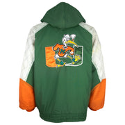 Starter (NCAA) - Miami Hurricanes Hooded Puffer Jacket 1990s Medium Vintage Retro