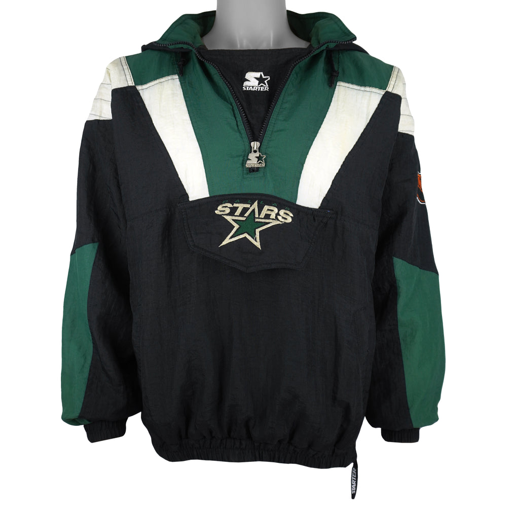 Starter (NHL) - Dallas Stars 1/4 Zip Puffer Jacket 1990s X-Large Vintage Retro Hockey
