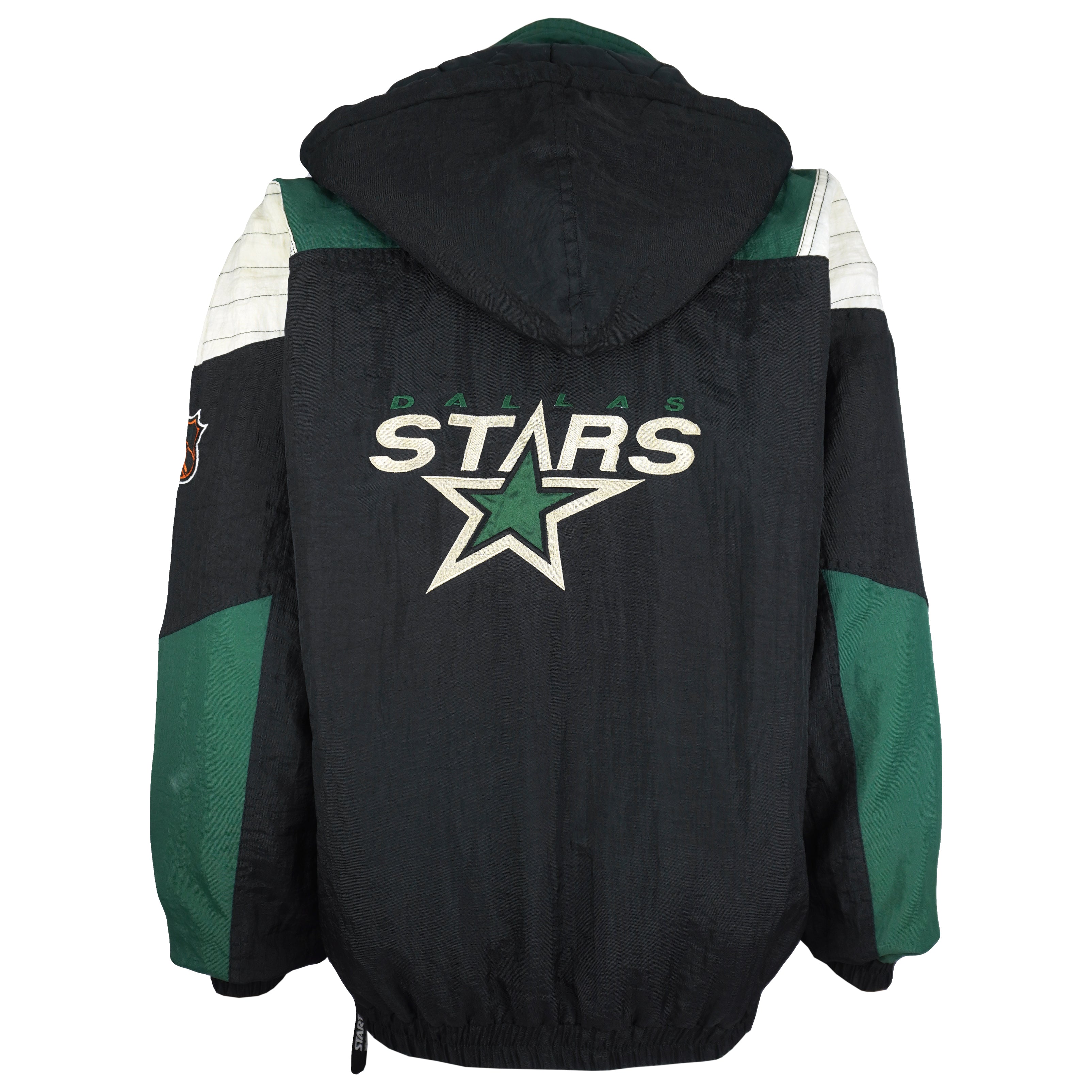 Starter (NHL) - Dallas Stars 1/4 Zip Puffer Jacket 1990s X-Large Vintage Retro Hockey