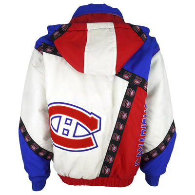 NHL (New Face) - Montreal Canadiens Hooded Puffer Jacket 1990s Medium