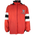 NCAA (Prime Ticket) - UNLV Runnin Rebels Hooded Puffer Jacket 1990s Large Vintage Retro