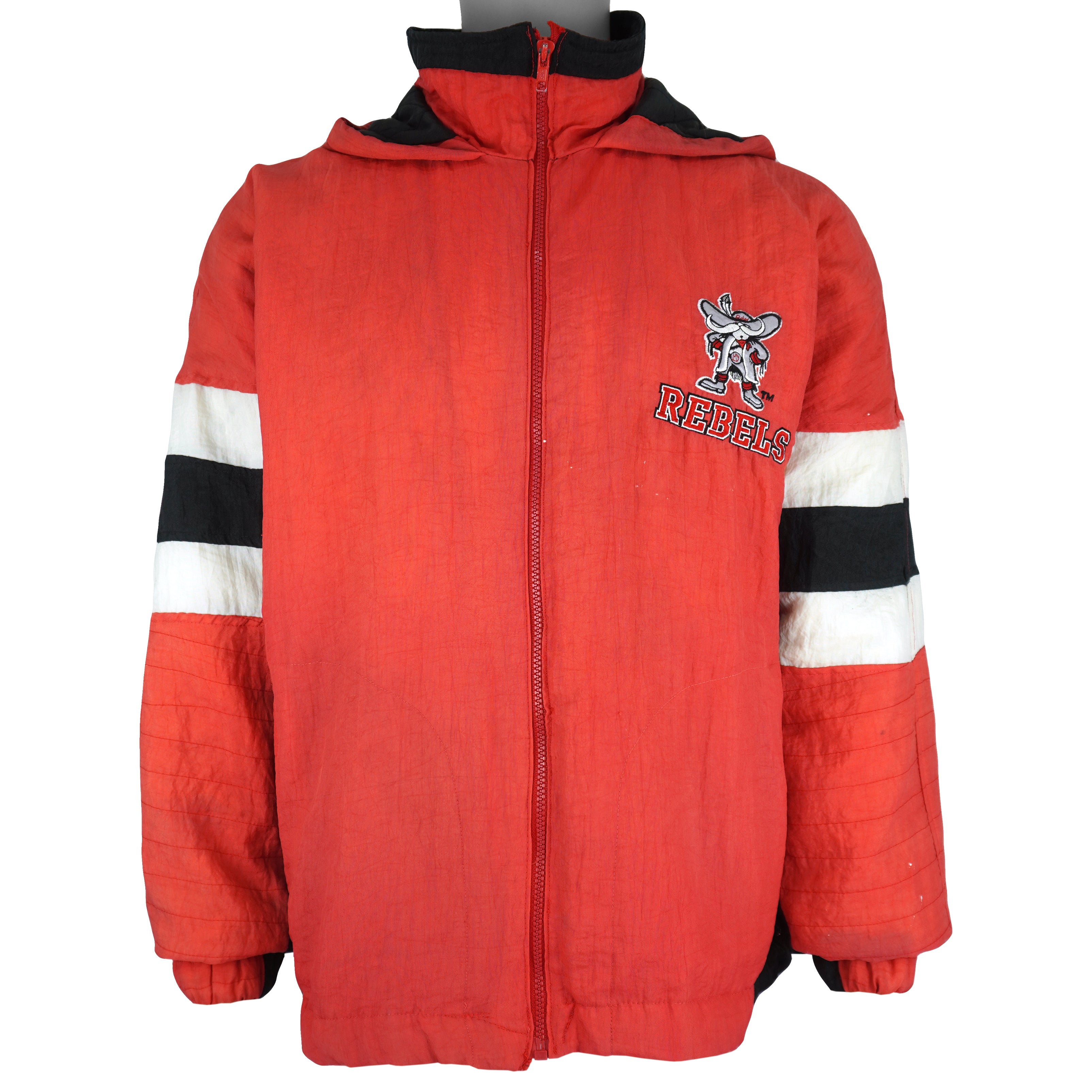 NCAA (Prime Ticket) - UNLV Runnin Rebels Hooded Puffer Jacket 1990s Large Vintage Retro