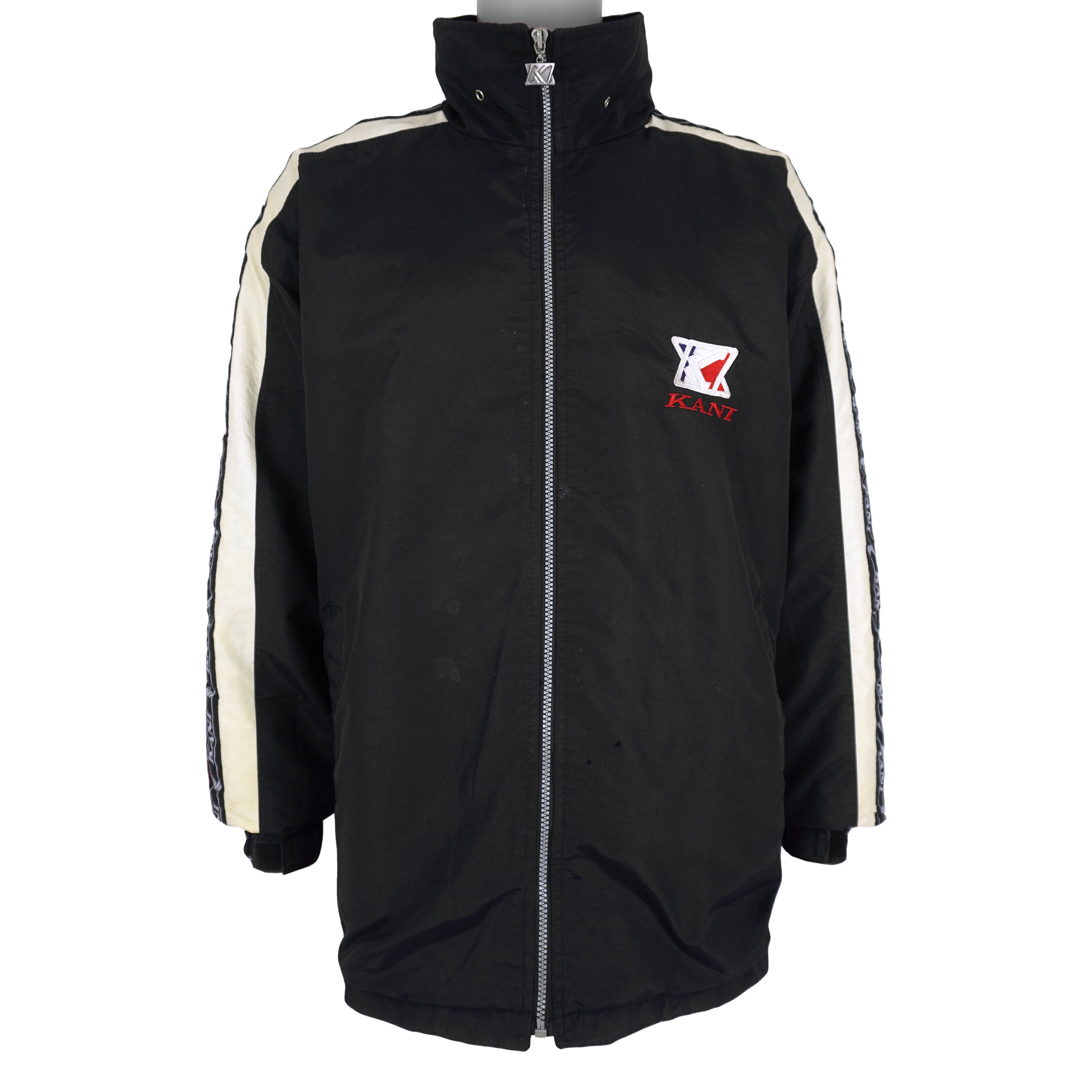 Karl Kani - Black Big Logo Windbreaker 1990s X-Large Vintage Retro