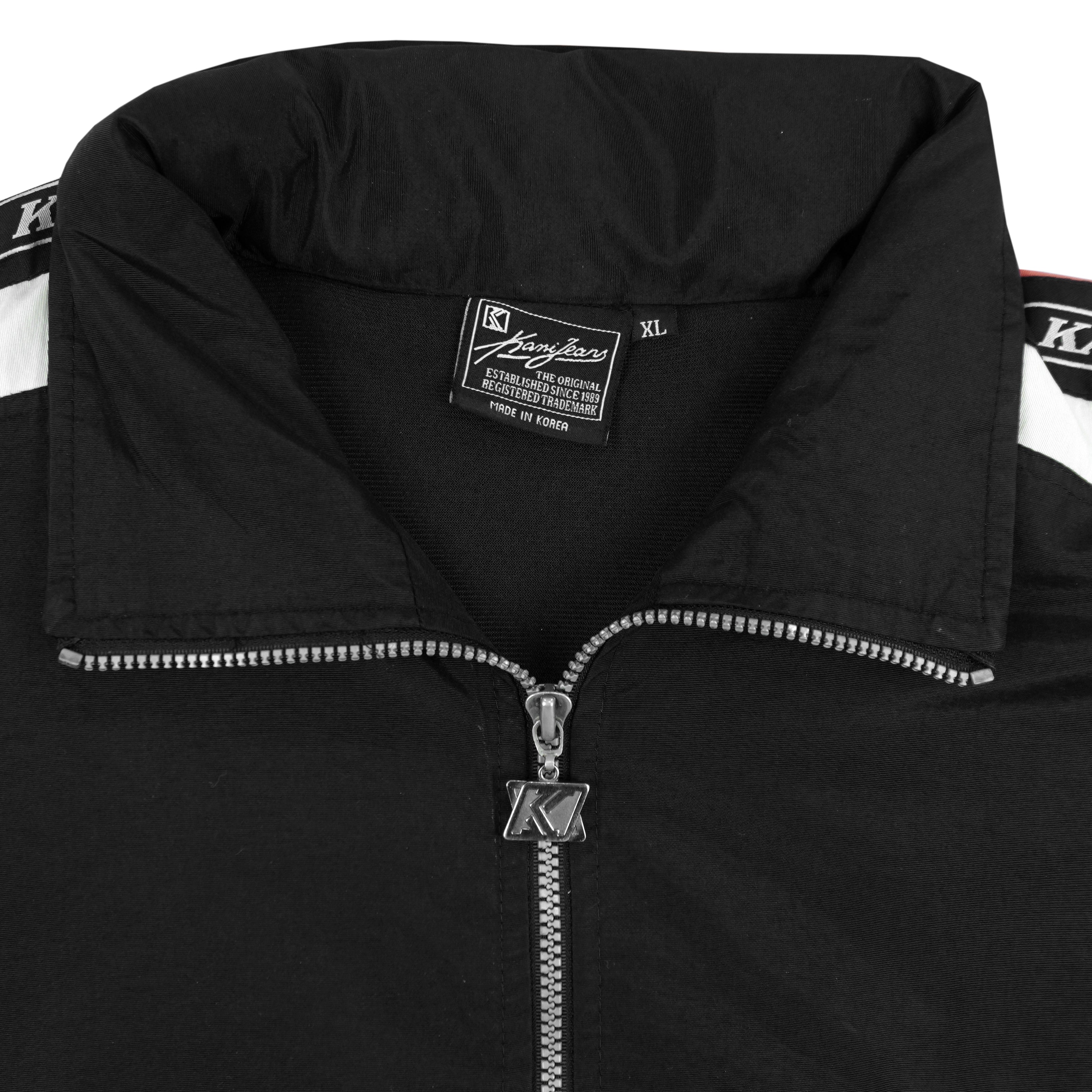 Karl Kani - Black Big Logo Windbreaker 1990s X-Large Vintage Retro