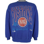 NBA (Artex) - Detroit Pistons Sweatshirt 1990s Medium Vintage Retro Basketball