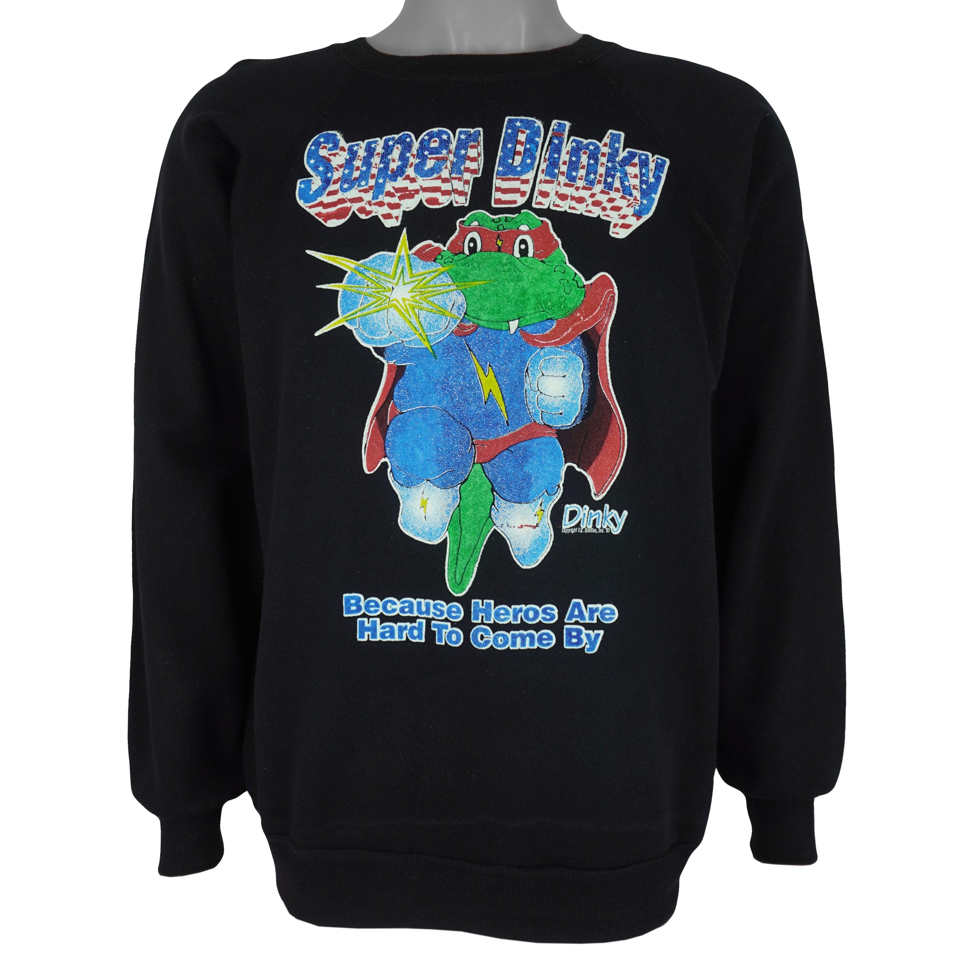 Vintage (Fleecewise) - Super Dinky Crew Neck Sweatshirt 1990s Medium Vintage Retro