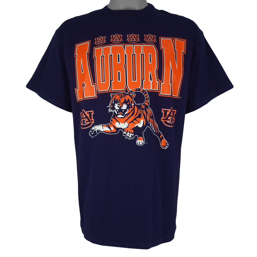 NCAA (TNT) - Auburn Tigers Big Spell-Out T-Shirt 1990s Large Vintage Retro