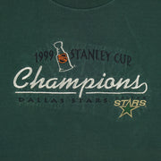 NHL (Lee) - Dallas Stars Stanley Cup Champions Embroidered T-Shirt 1999 Large Vintage Retro Hockey