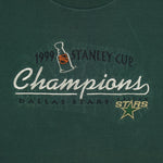 NHL (Lee) - Dallas Stars Stanley Cup Champions Embroidered T-Shirt 1999 Large Vintage Retro Hockey