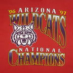 NCAA (Hanes) - Arizona Wildcats National Champions T-Shirt 1997 Large Vintage Retro