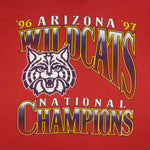 NCAA (Hanes) - Arizona Wildcats National Champions T-Shirt 1997 Large Vintage Retro