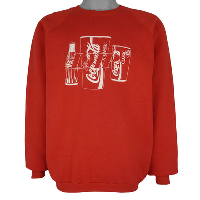 Vintage (Fruit Of The Loom) - Coca Cola Classic Crew Neck Sweatshirt 1990s X-Large