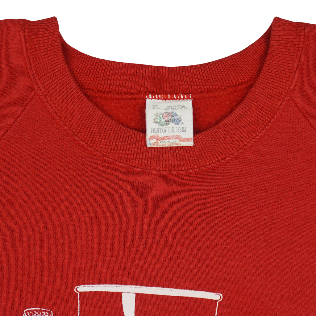 Vintage (Fruit Of The Loom) - Coca Cola Classic Crew Neck Sweatshirt 1990s X-Large Vintage Retro