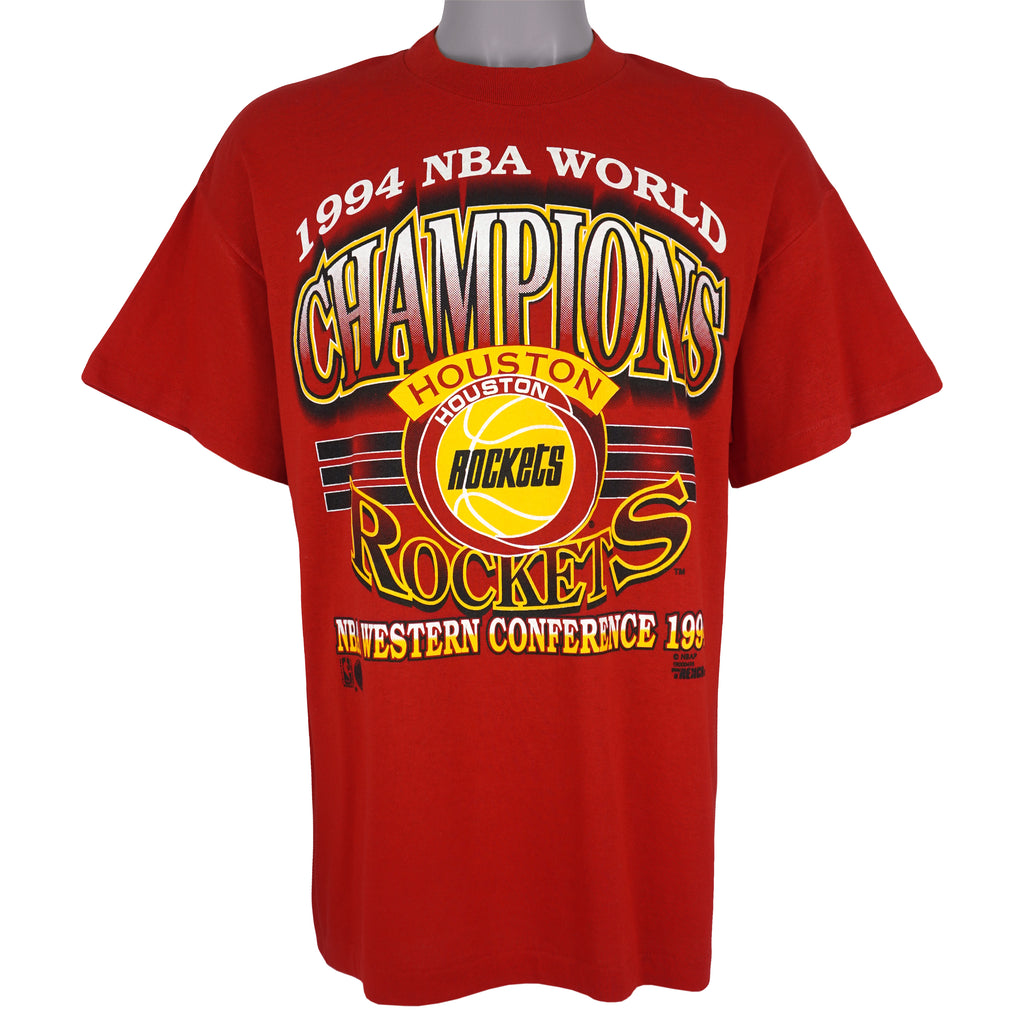 NBA (Spectator) - Houston Rockets World Champions T-Shirt 1994 X-Large Vintage Retro Basketball