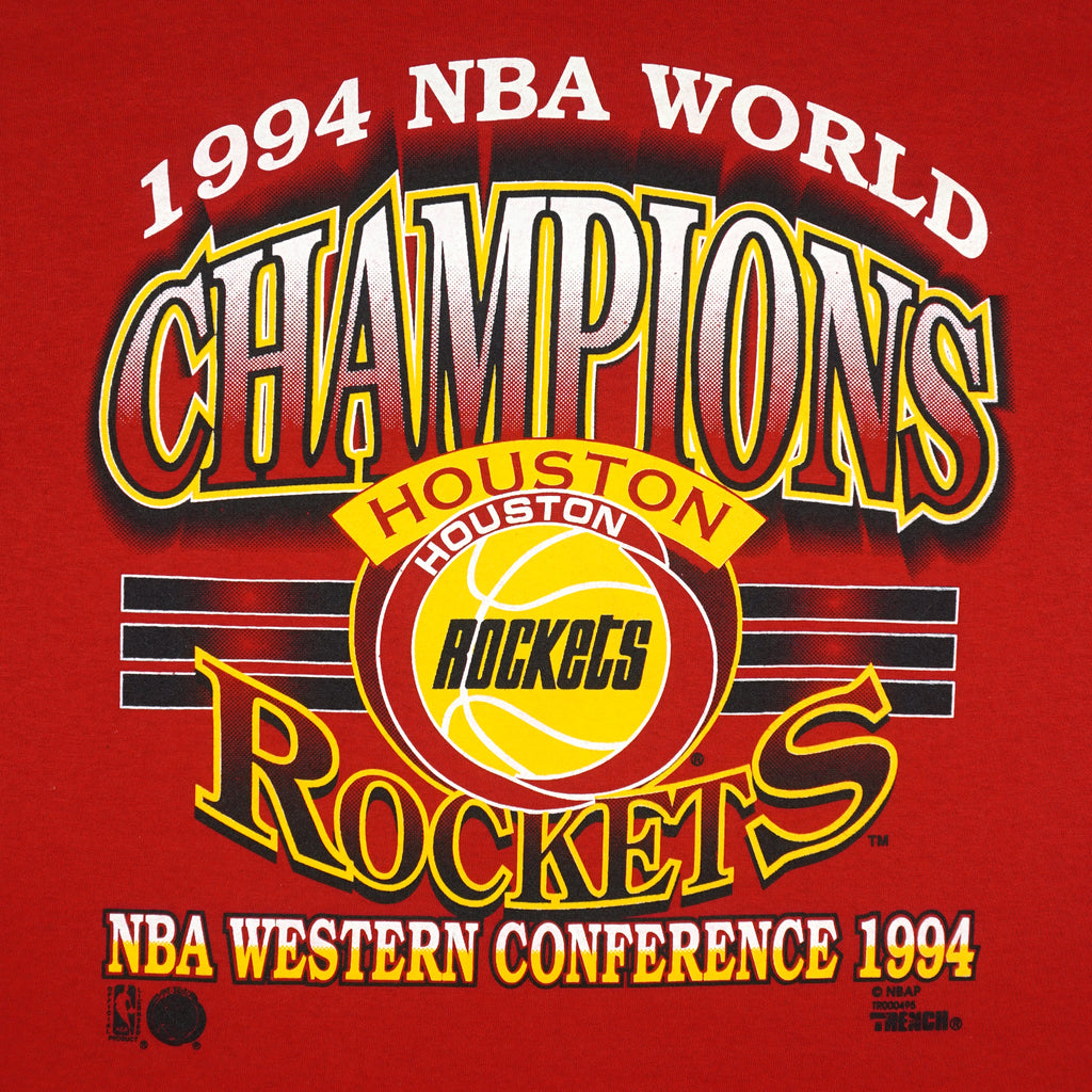 NBA (Spectator) - Houston Rockets World Champions T-Shirt 1994 X-Large Vintage Retro Basketball