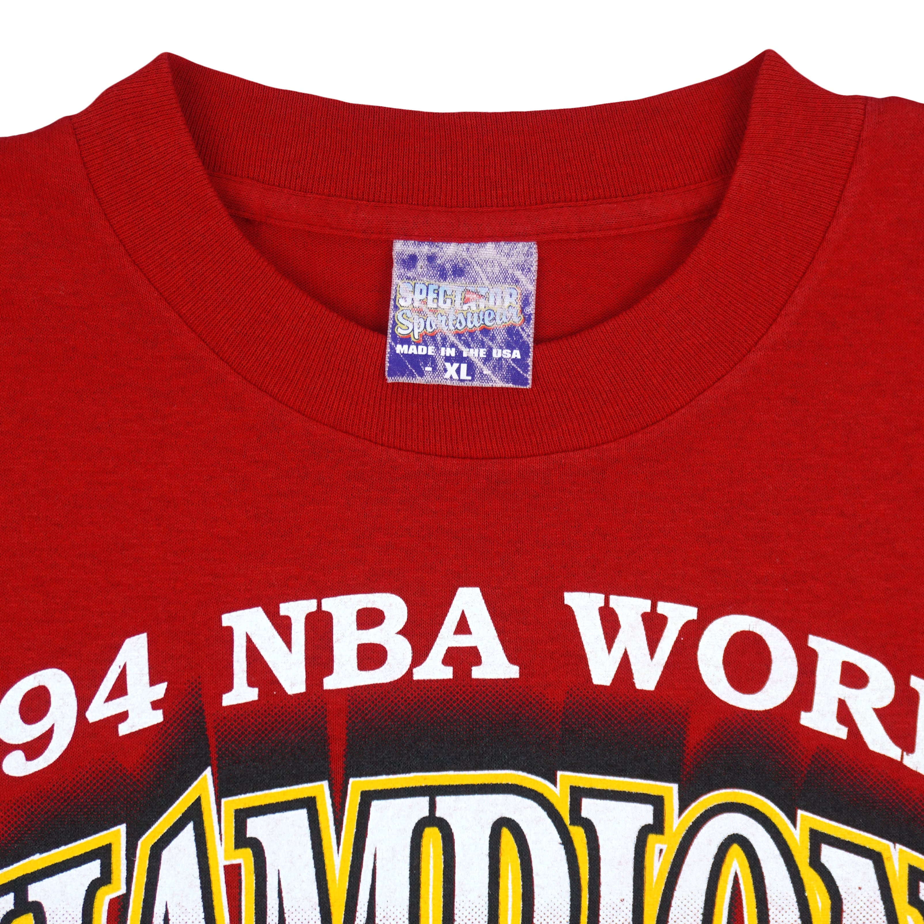 NBA (Spectator) - Houston Rockets World Champions T-Shirt 1994 X-Large Vintage Retro Basketball