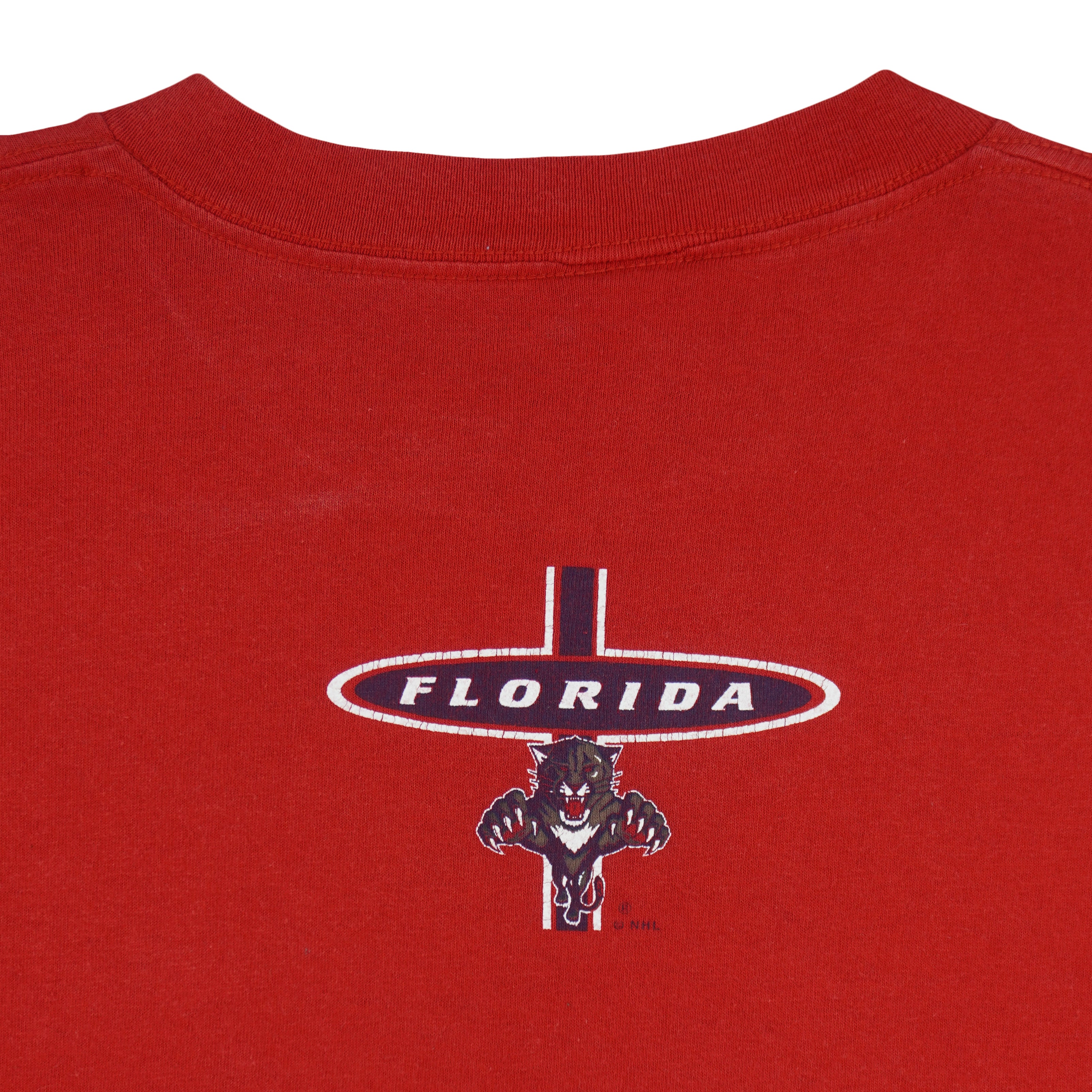 NHL (Logo 7) - Florida Panthers Spell-Out T-Shirt 1990s X-Large Vintage Retro Hockey 