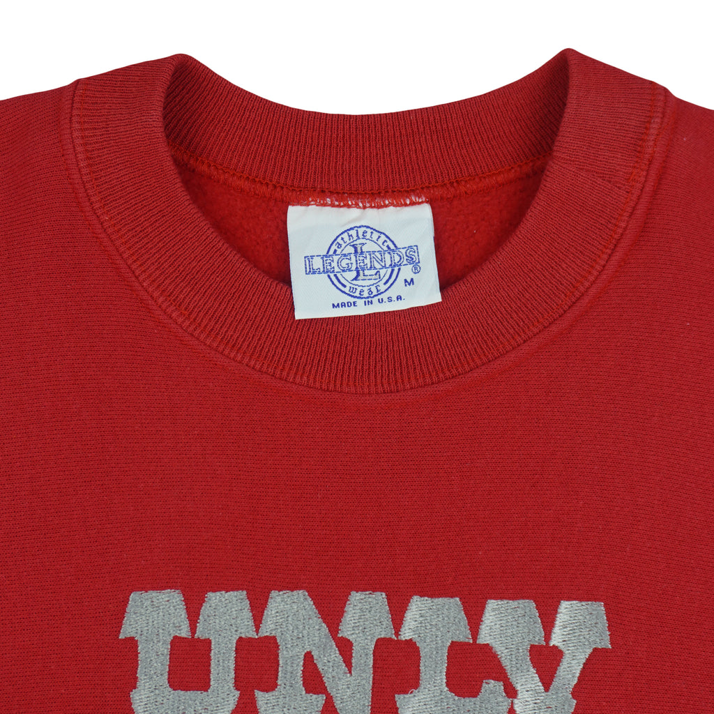 NCAA (Legends) - Red UNLV Runnin' Rebels Crew Neck Sweatshirt 1990s Medium Vintage Retro