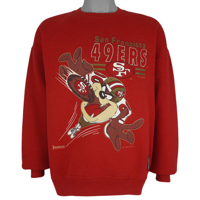 NFL (Jostens) - San Francisco 49ers X Taz Crew Neck Sweatshirt 1992 Large