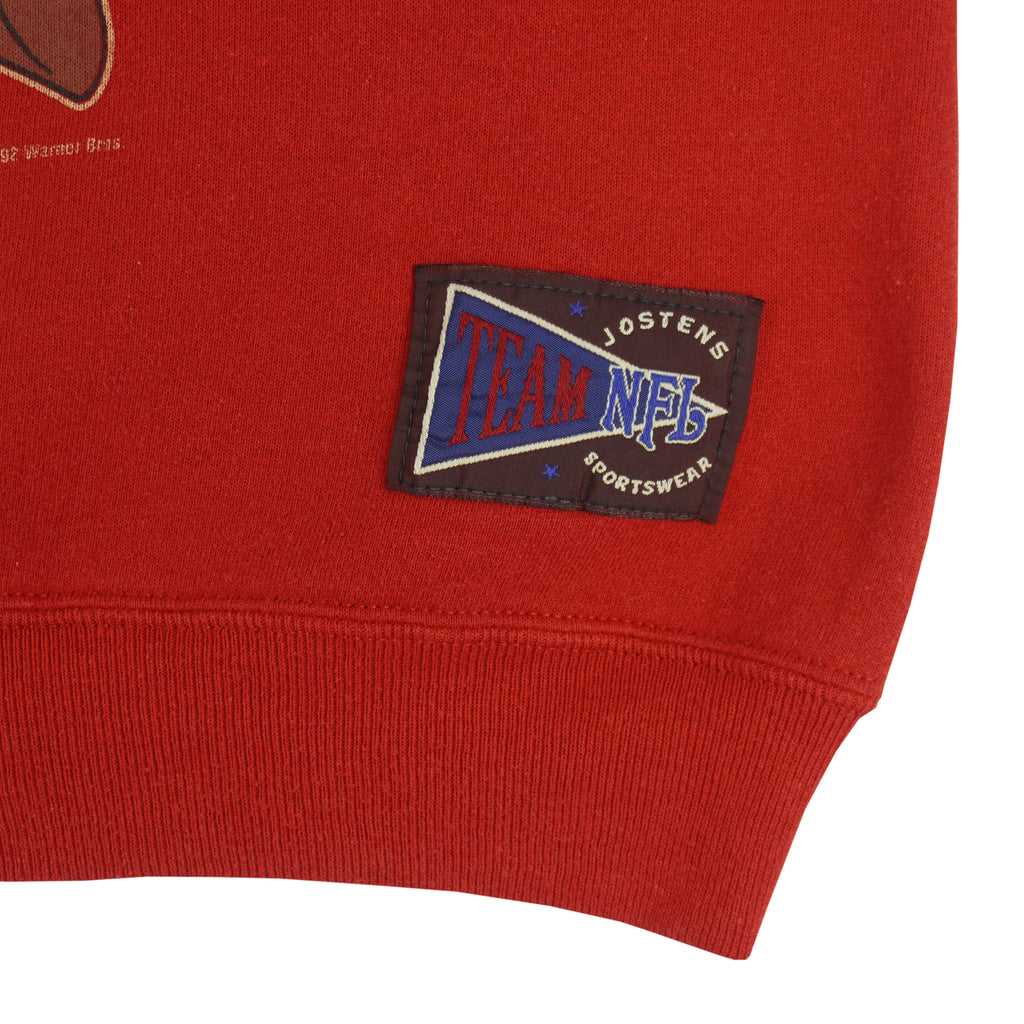 NFL (Jostens) - San Francisco 49ers X Taz Crew Neck Sweatshirt 1992 Large Vintage Retro Football