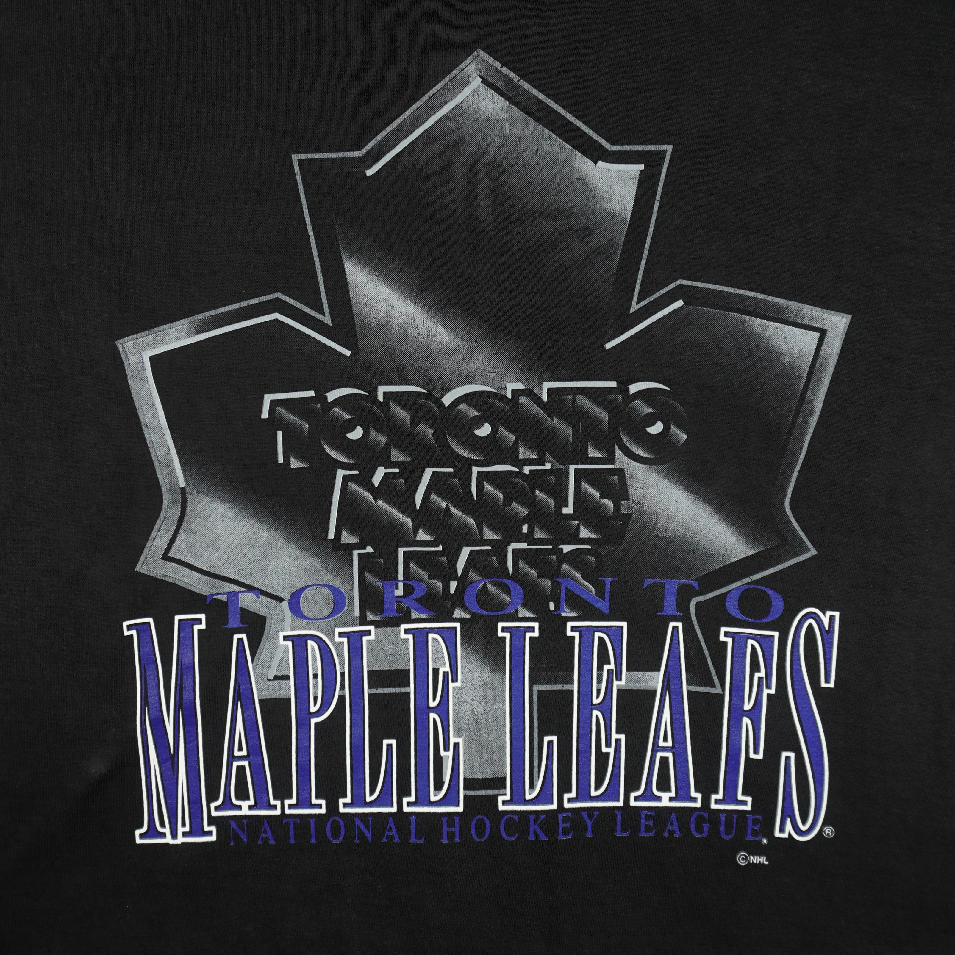 NHL (Competitor) - Toronto Maple Leafs T-Shirt 1990s Large Vintage Retro Hockey