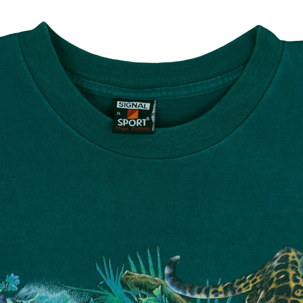 Vintage (Habitat) - Rainforest Bronx Zoo Animals T-Shirt 1990s X-Large Vintage Retro