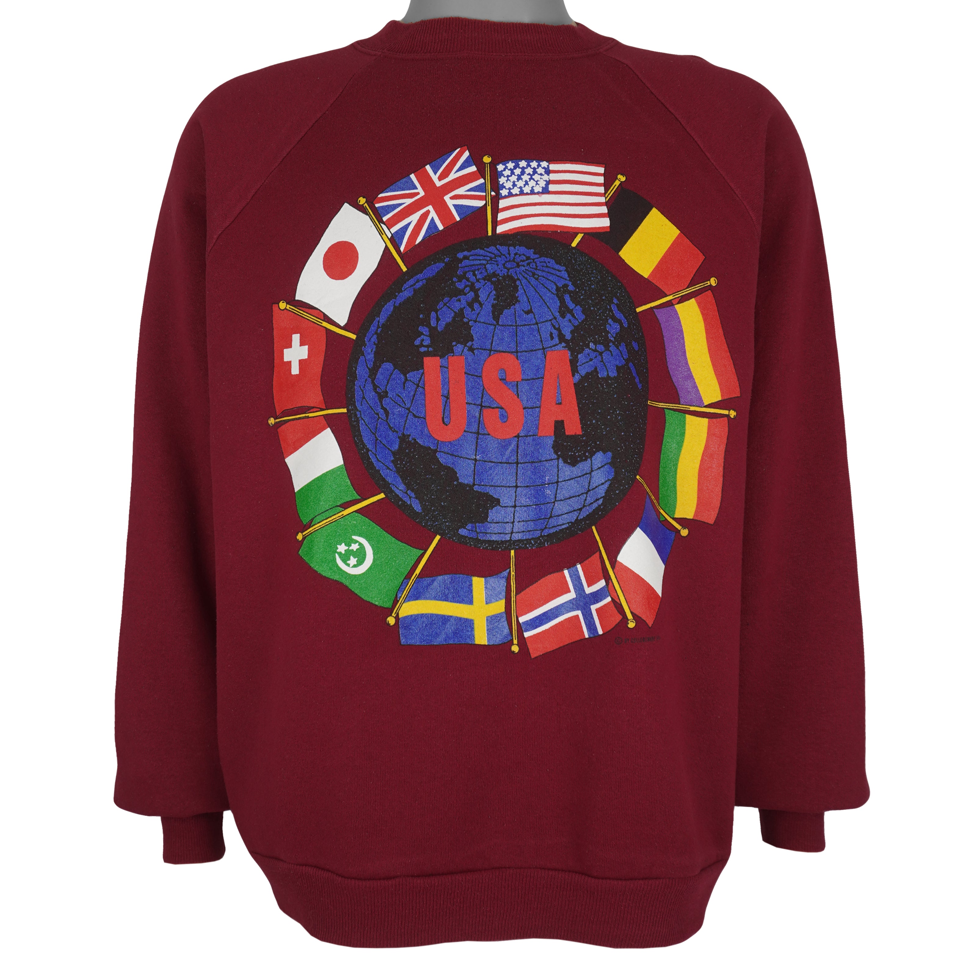 Vintage (Hanes) - USA Olympic Countries Flag Sweatshirt 1996 X-Large Vintage Retro