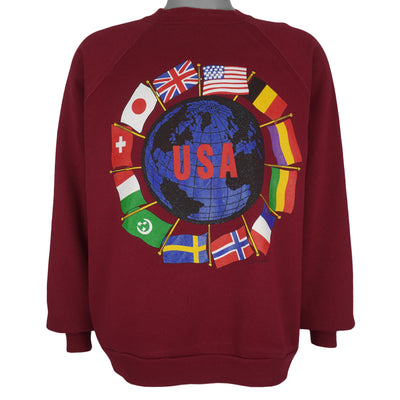 Vintage (Hanes) - USA Olympic Country Flags Sweatshirt 1990s X-Large