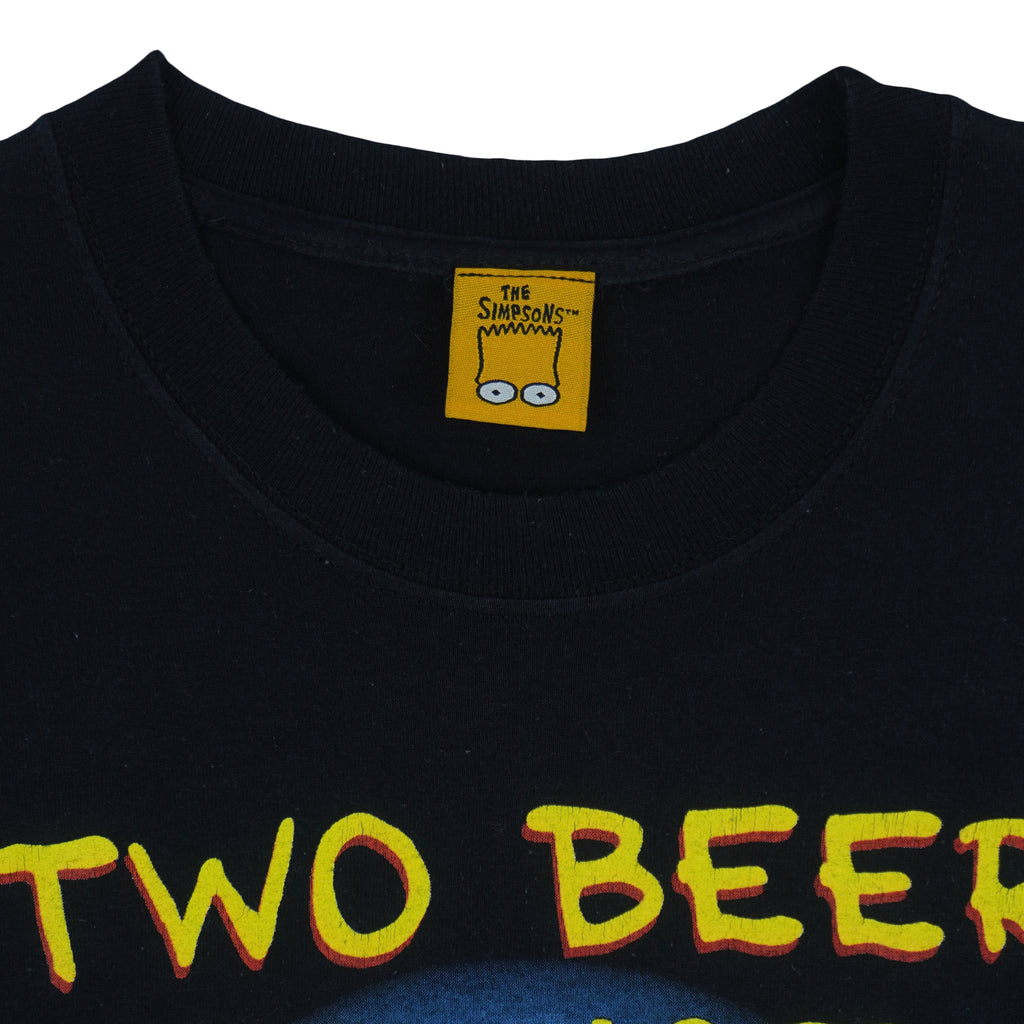 Vintage - The Simpsons Two Beer Or Not Two Beer T-Shirt 1999 Medium Vintage Retro