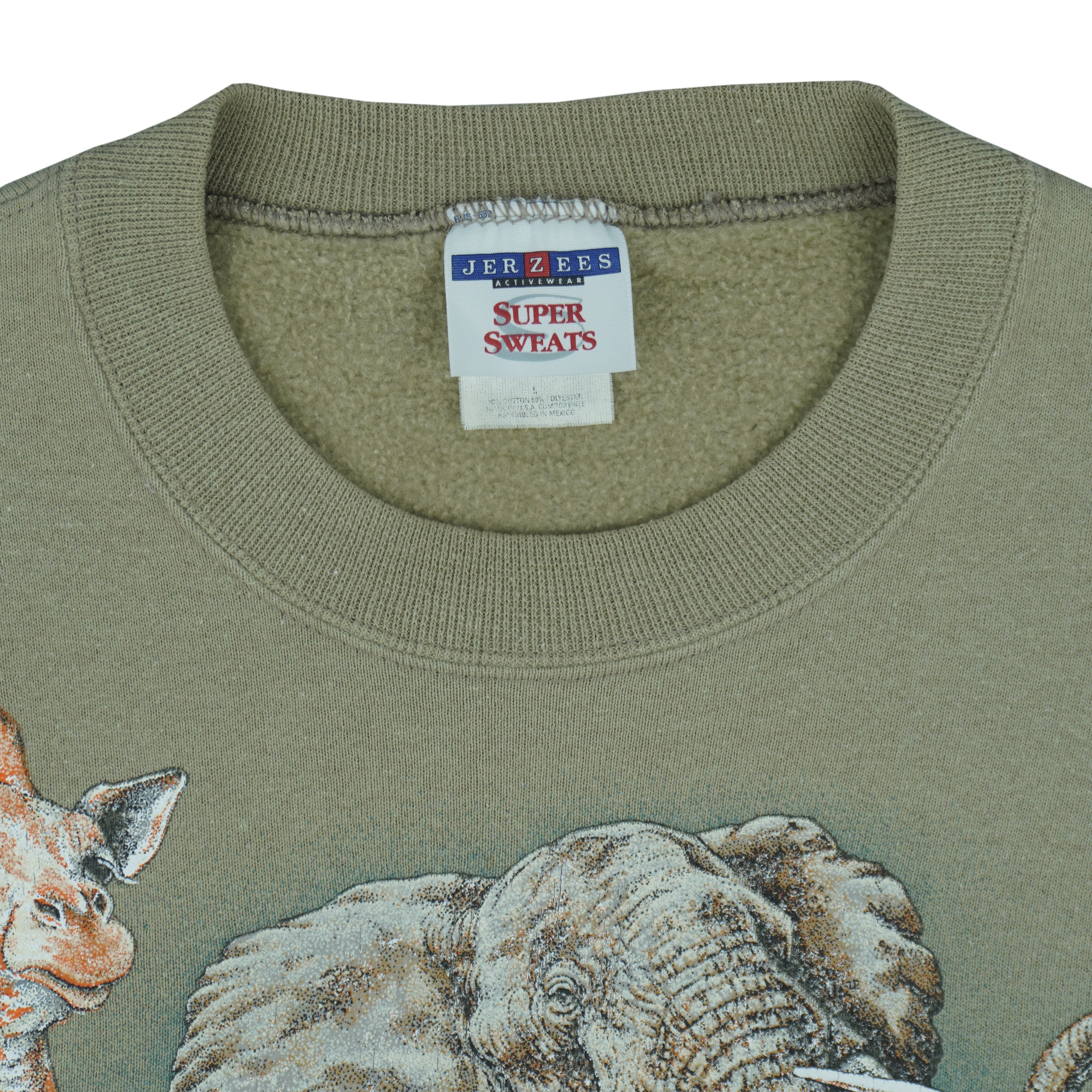 Vintage (Jerzees) - All My Friends Are Wild! Crew Neck Sweatshirt 1996 Large Vintage Retro