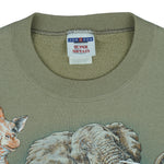 Vintage (Jerzees) - All My Friends Are Wild! Crew Neck Sweatshirt 1996 Large Vintage Retro