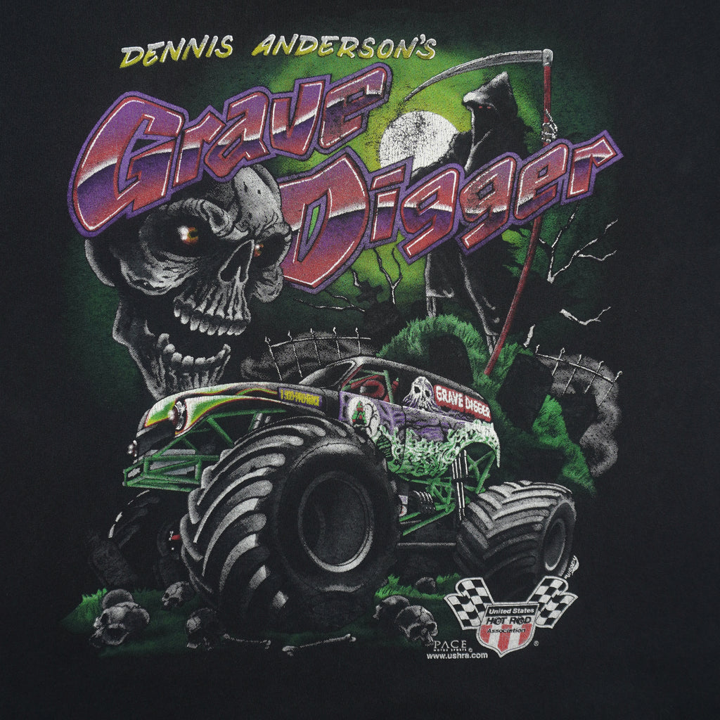 Vintage (All Sport) - Dennis Anderson's Grave Digger Monster Truck T-Shirt 1990s X-Large Vintage Retro