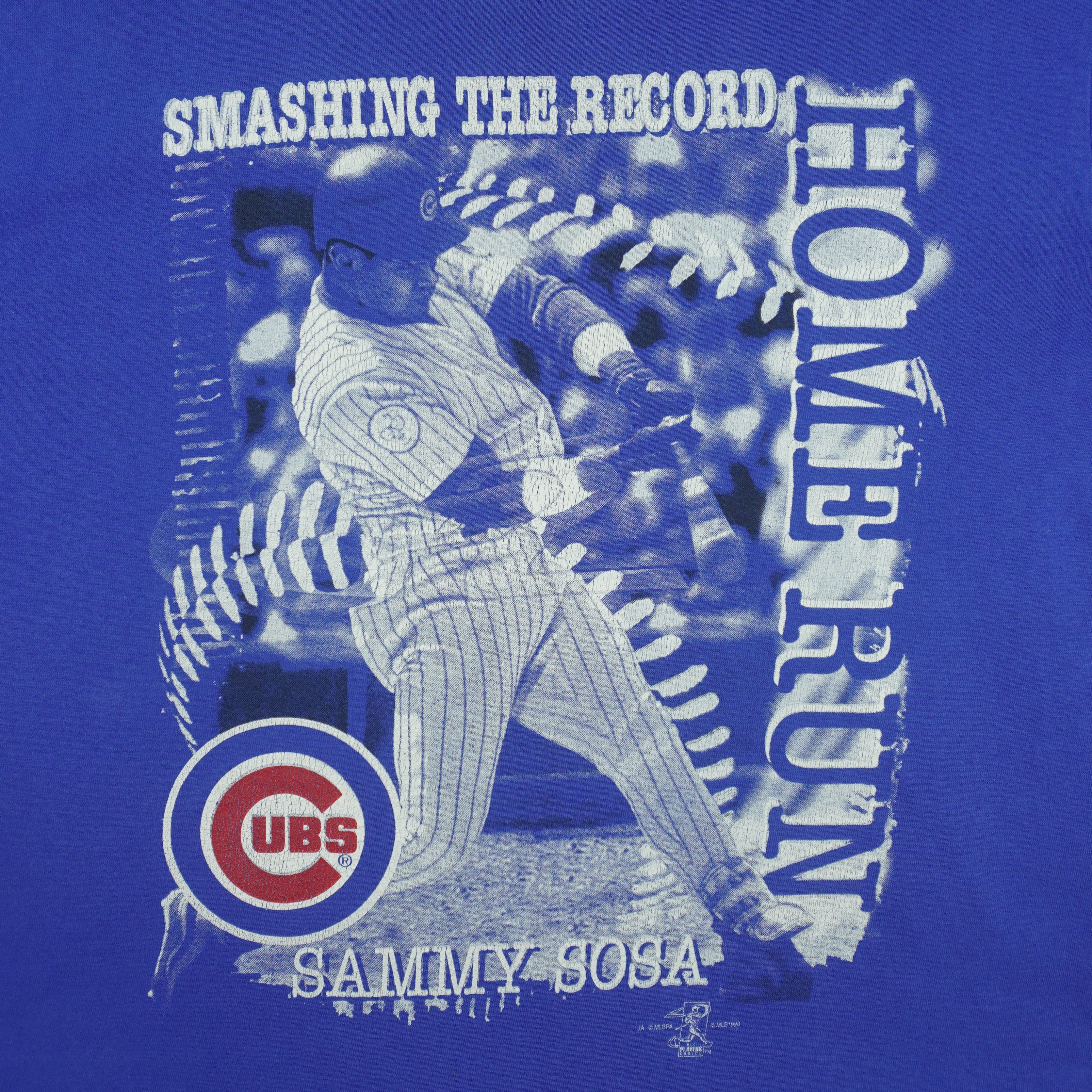MLB (Sport Attack) - Chicago Cubs Sammy Sosa Home Run T-Shirt 1998 Large Vintage Retro Baseball
