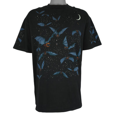 Vintage (Harborside) - Night Bats Animal Print T-Shirt 1990s X-Large