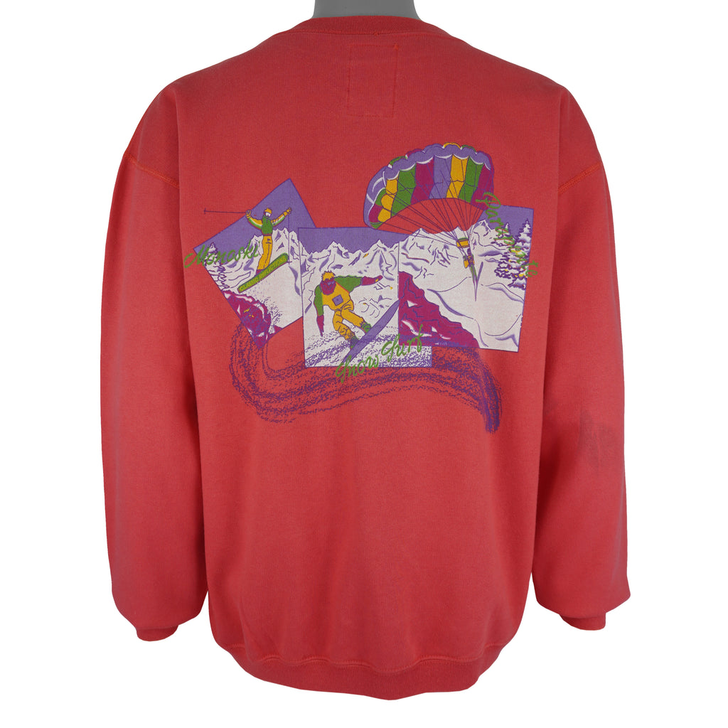 Vintage - Snow Sports Mountain Crew Neck Sweatshirt 1990s X-Large Vintage Retro