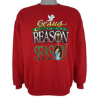 Vintage (Lee) - Christmas Jesus Is The Reason Crew Neck Sweatshirt 1997 Large Vintage Retro