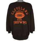 NFL (Nutmeg) - Cleveland Browns Cardiac Kids Crew Neck Sweatshirt 1994 X-Large Vintage Retro Football