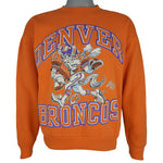 NFL - Denver Broncos Caricature Crew Neck Sweatshirt 1988 Small Vintage Retro Football